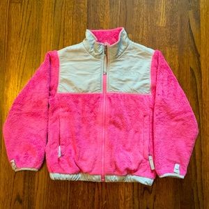 Bright Pink North Face Fleece zip up. XS
